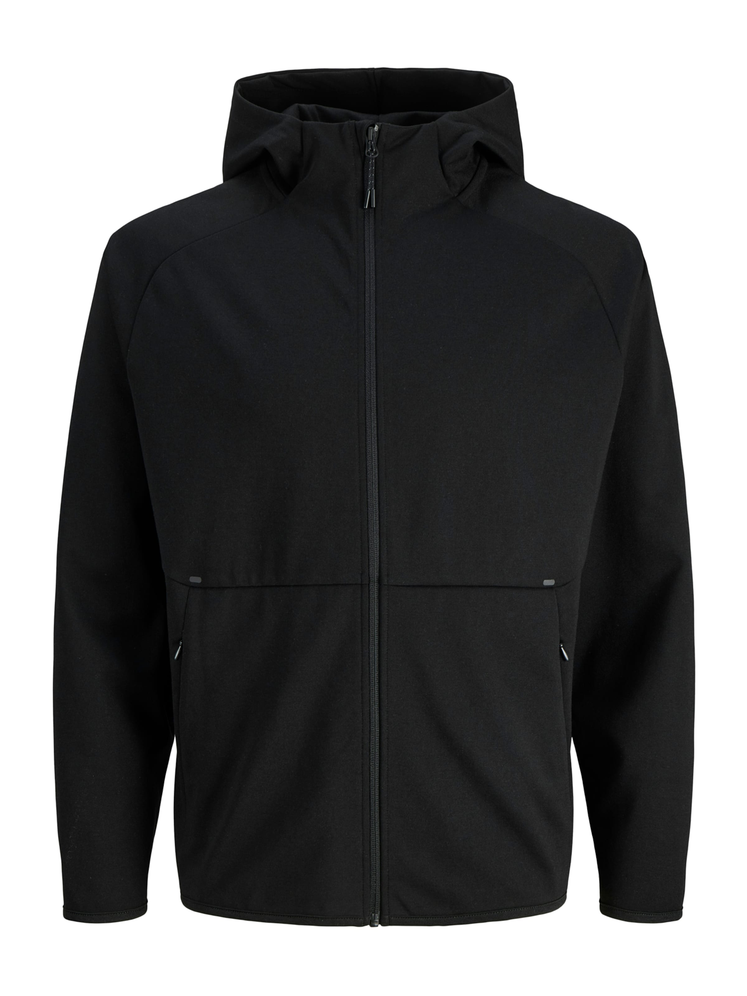 

Jack & Jones Plus Худи на молнии в черном цвете