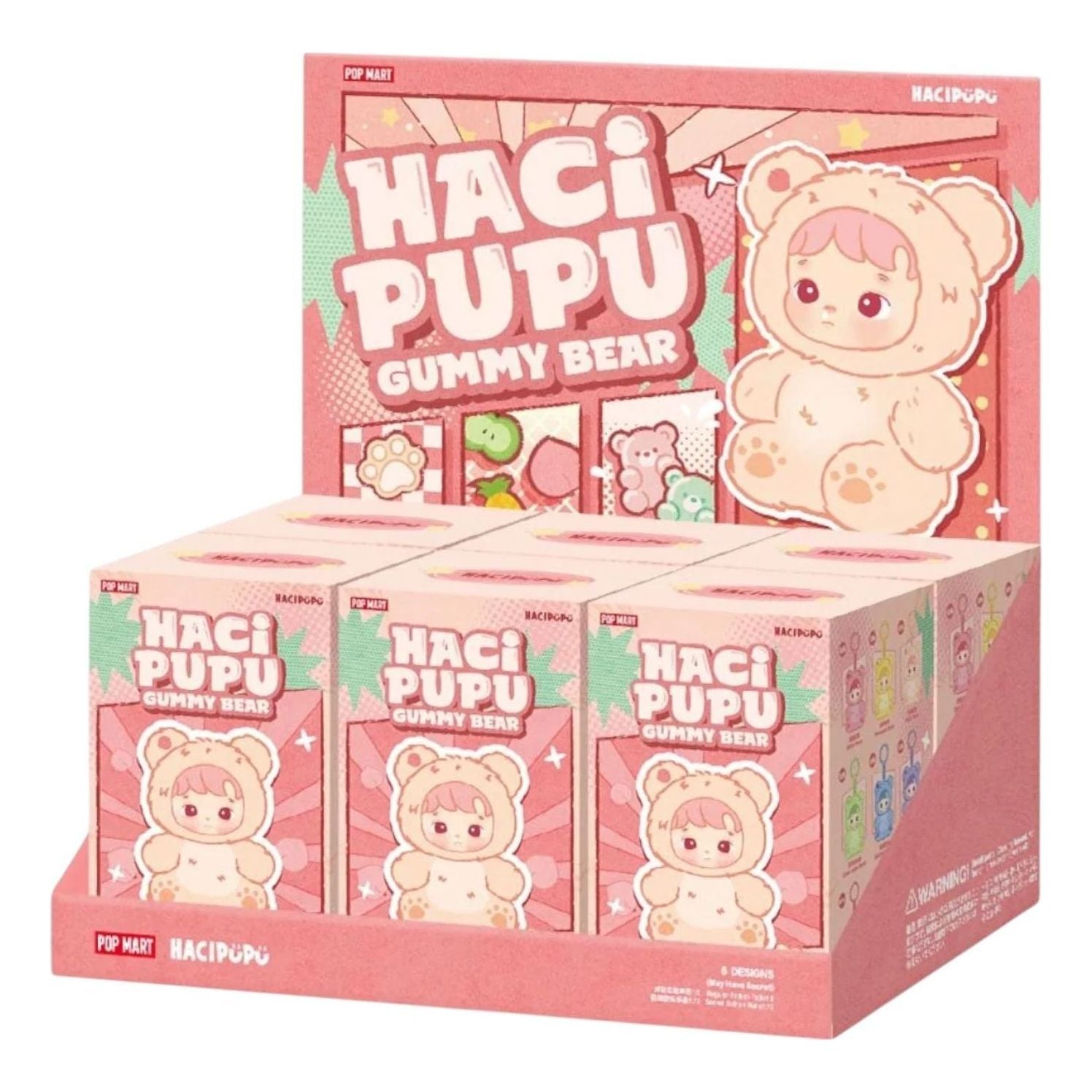 

Подвеска-мешок Pop Mart Hacipupu Gummy Bear из винила, запечатанная упаковка (6 коробочек-сюрпризов)