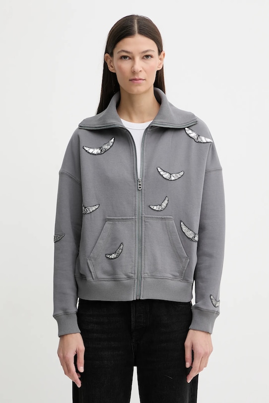 

Толстовка из хлопка Zadig&Voltaire, серый