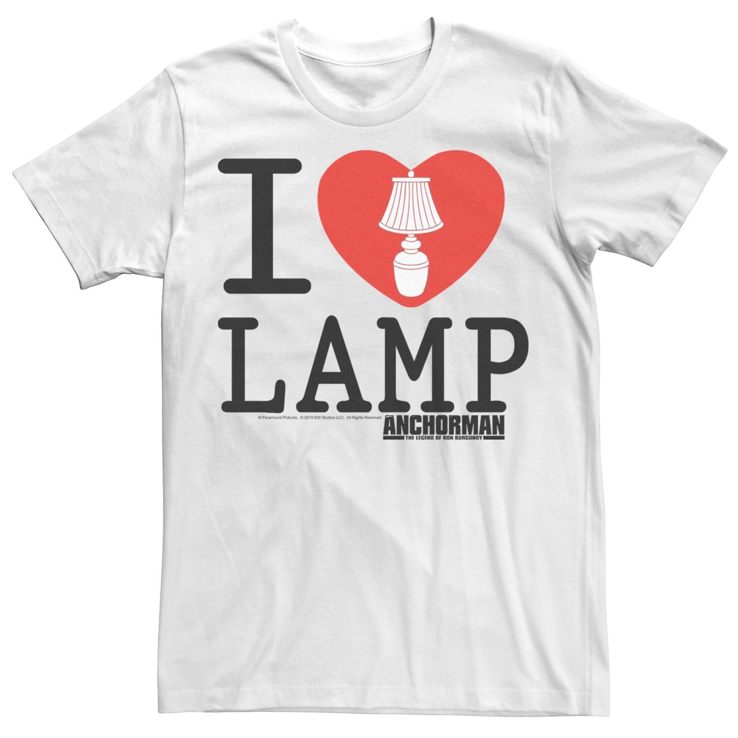 

Мужская футболка Anchorman I Heart Lamp Icon Licensed Character