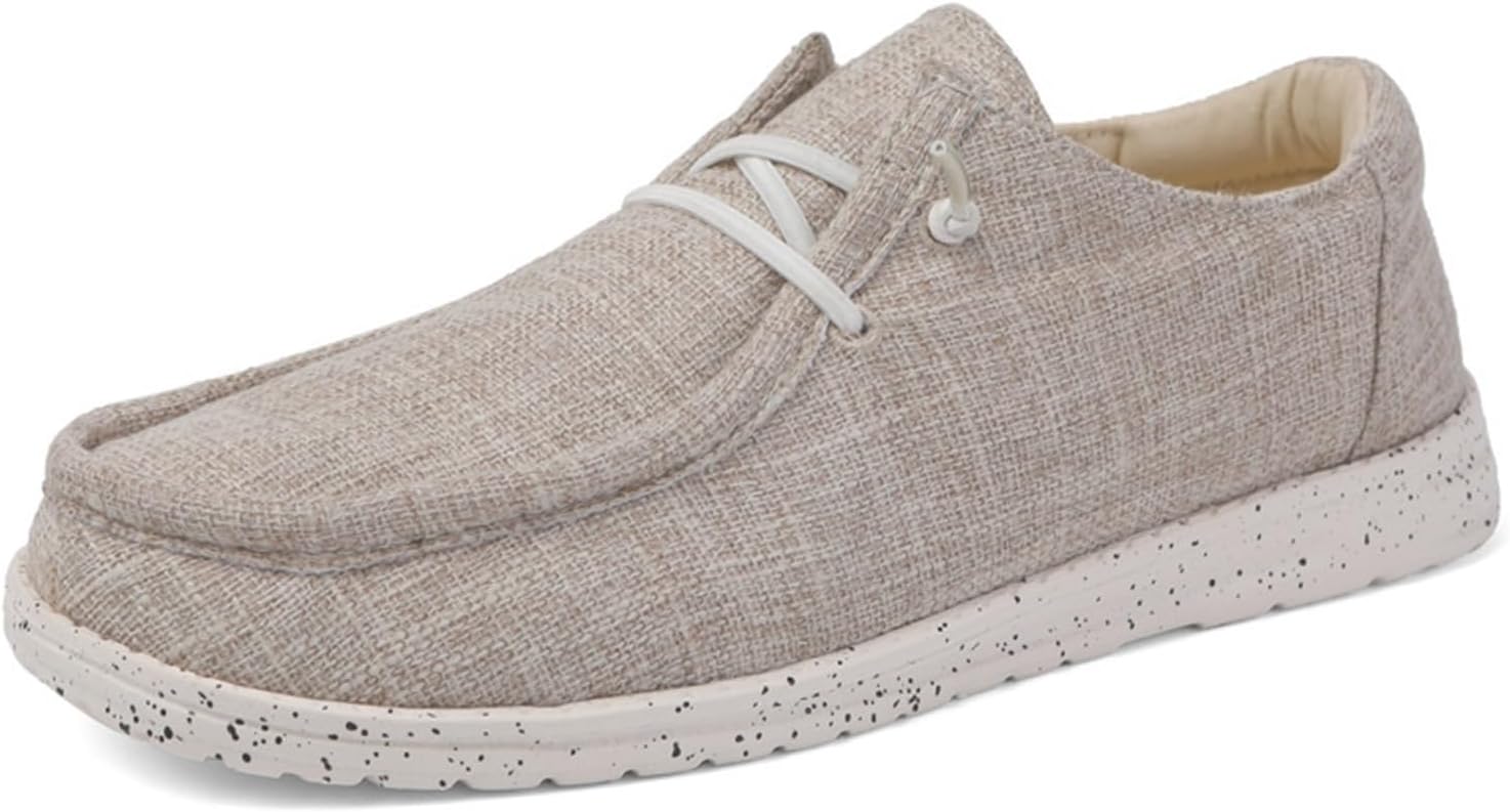 

Мужские лоферы: комфортные, классические, легкие, нескользящие, лодочные туфли, удобные слипоны, повседневные мягкие дышащие обувь для улицы, на всех погодных условиях с резиновой подошвой Wcxty, бежевый