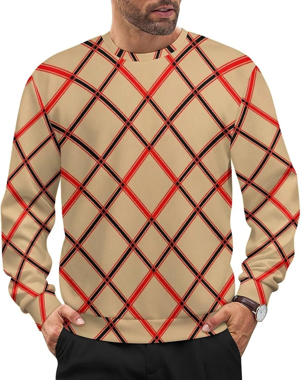 

Мужской свитер с длинным рукавом, мягкий и свободный Meaudiwes