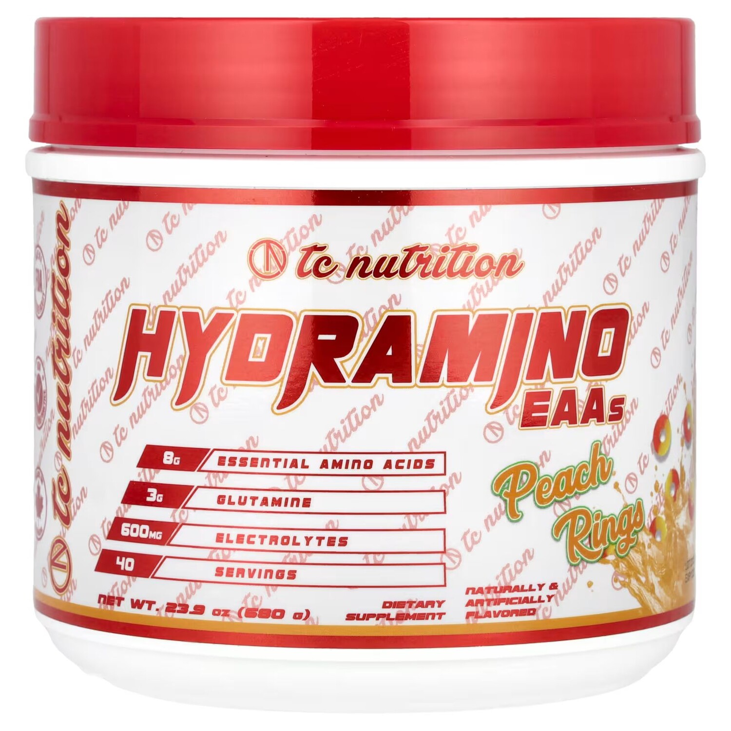 

Hydramino EAA, персиковые колечки, 23,9 унции (680 г) Tc Nutrition