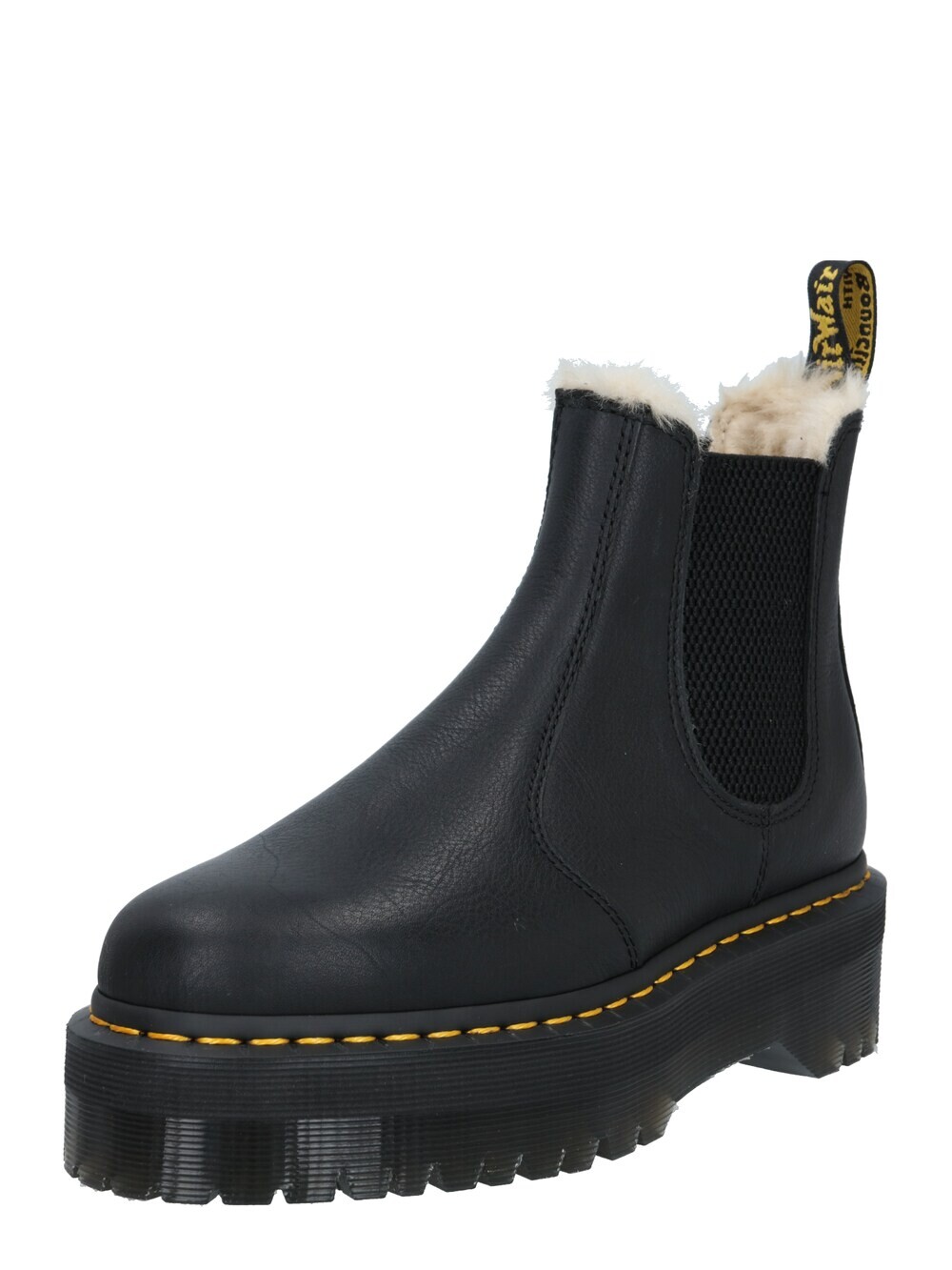 Ботинки-челси меховые Dr. Martens, черный