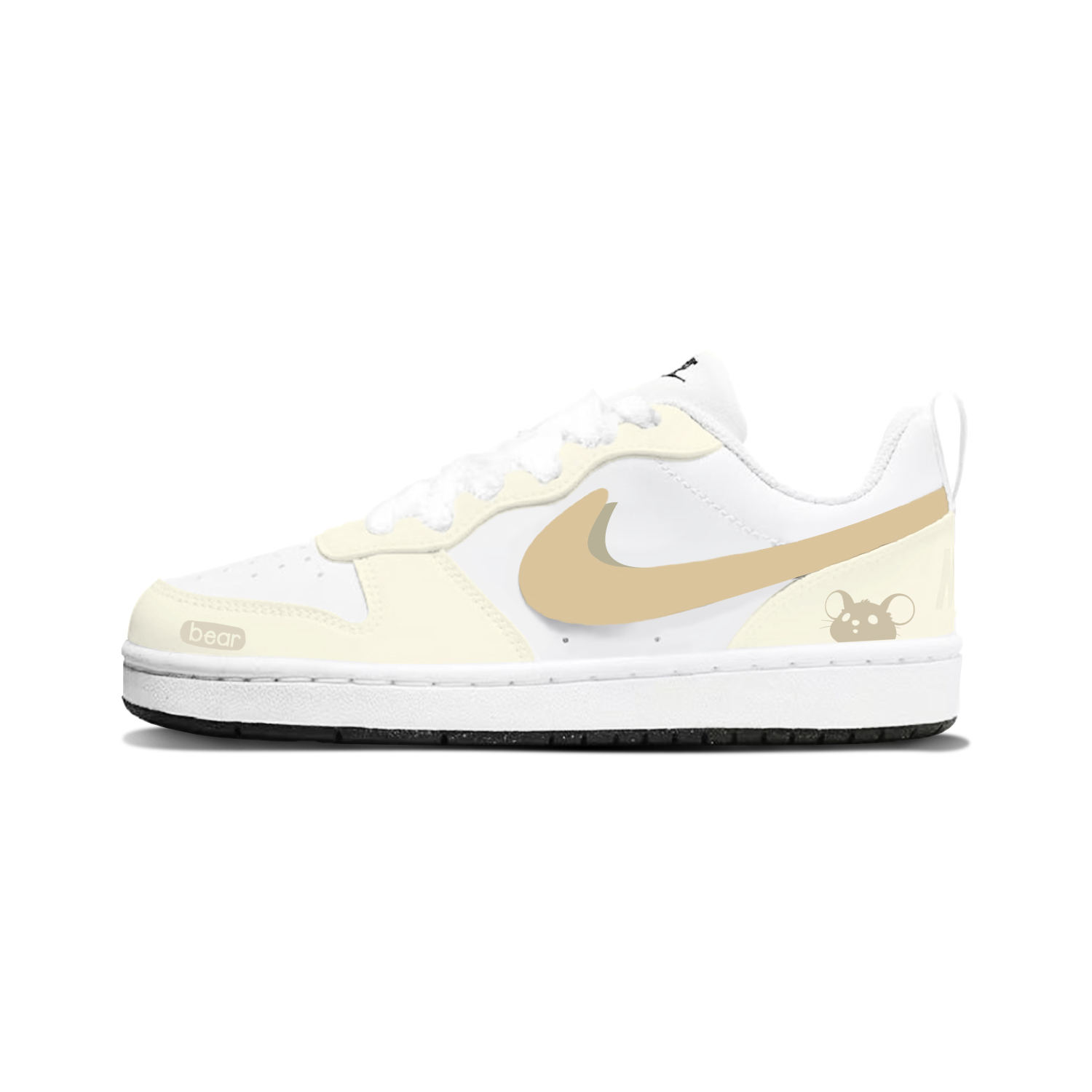 

Кроссовки для скейтбординга Court Borough с противоскользящей подошвой, амортизацией и устойчивостью к истиранию, низкие, для детей и подростков Nike, желтый/белый