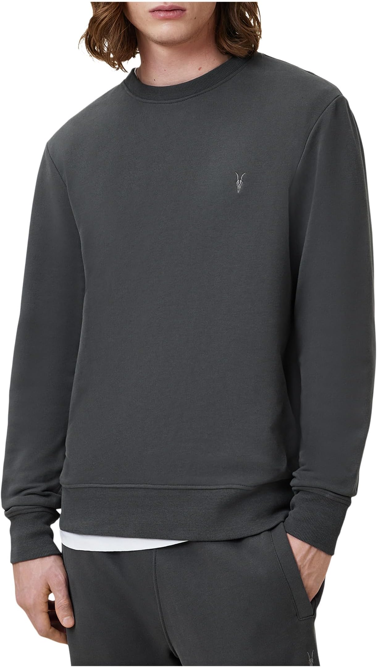 

Толстовка AllSaints Raven Crew, цвет Carbon Grey