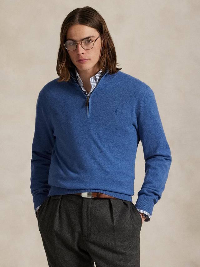 

Свитер поло из итальянской шерсти с застежкой на четверть Ralph Lauren, Wine