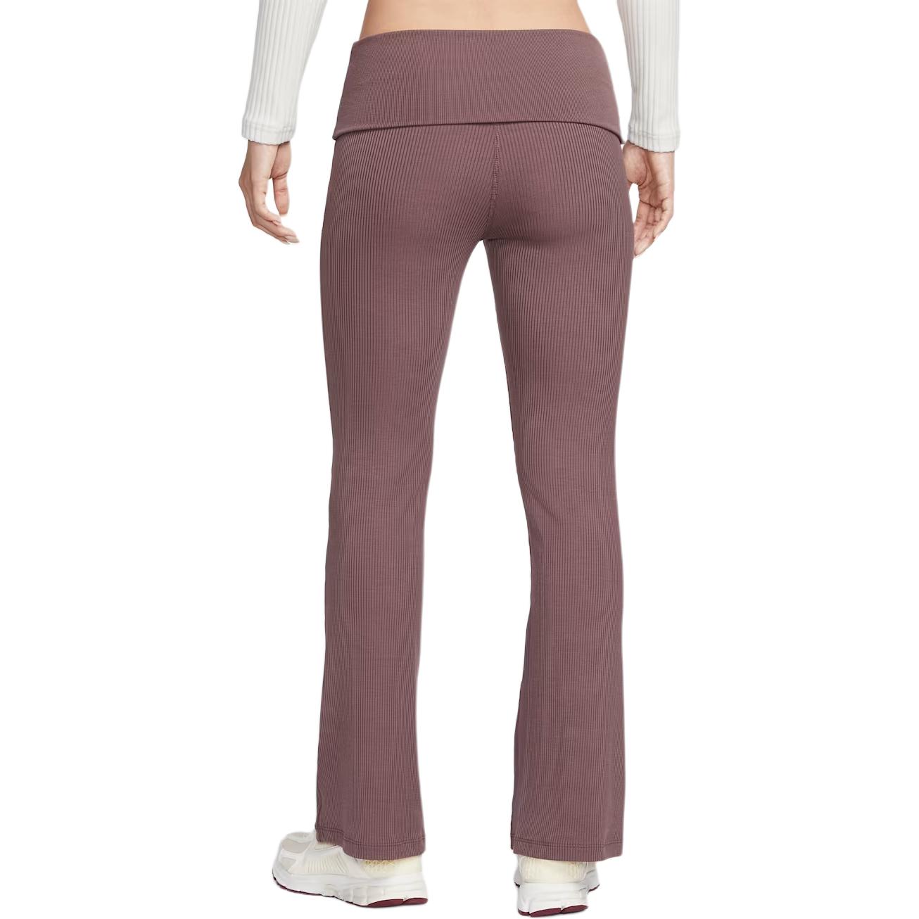 Спортивные штаны FW25 Chill Knit Ribbed, повседневные, женские Nike, коричневый/sail белый — фото 4
