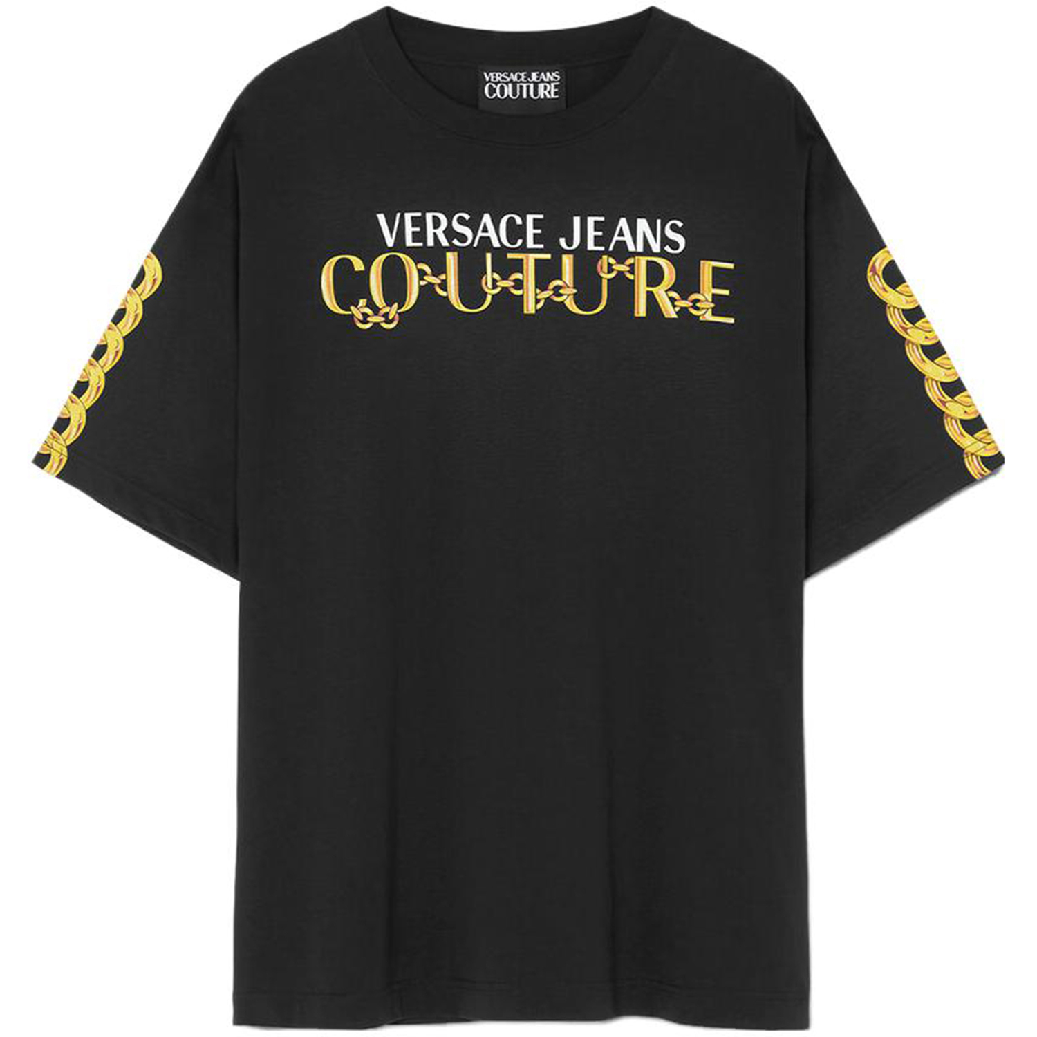

Футболка Cotton с цепочкой Jeans Couture VERSACE, черный