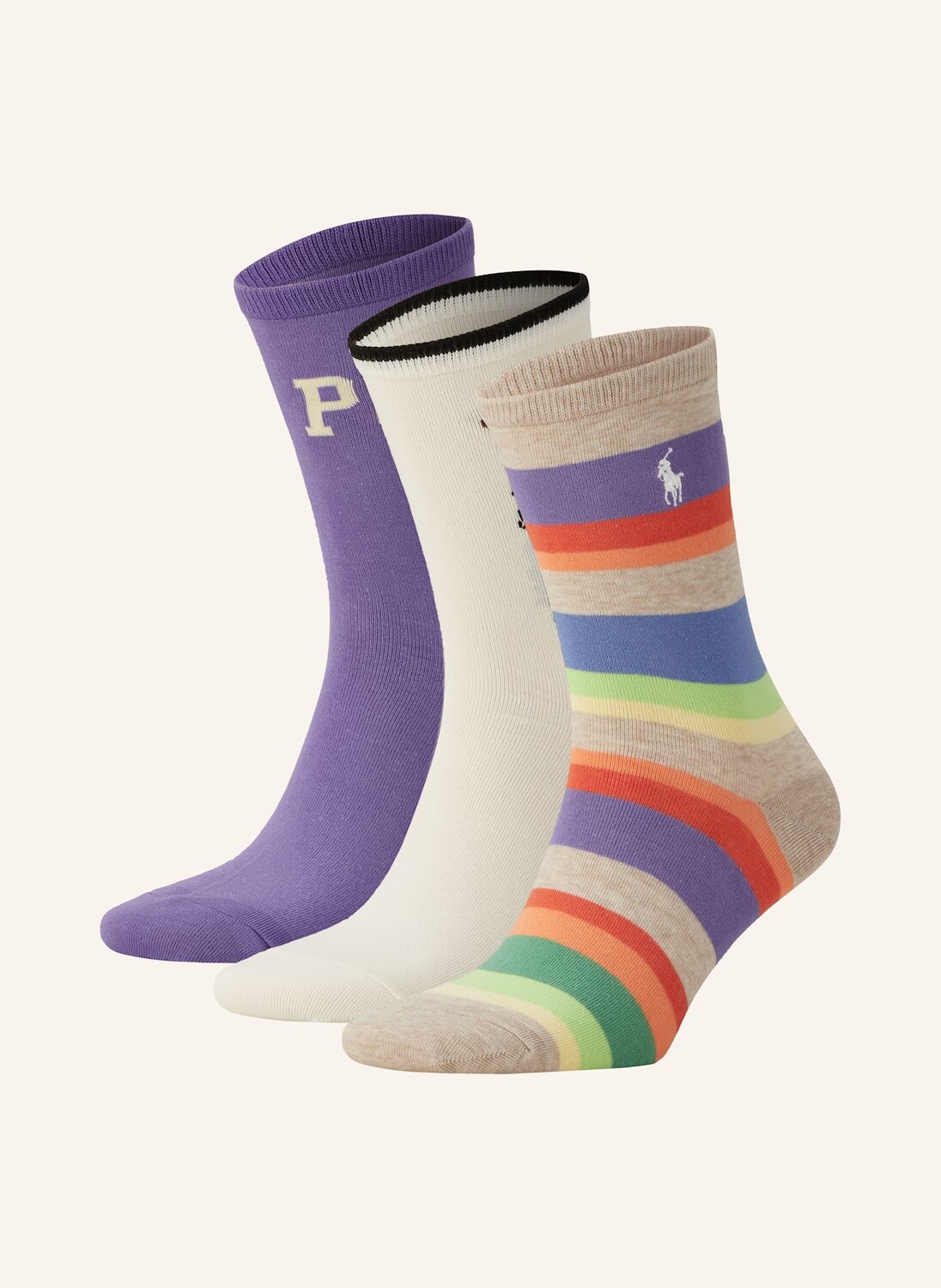 

Комплект из 3 носков в подарочной упаковке. Polo Ralph Lauren, мультиколор