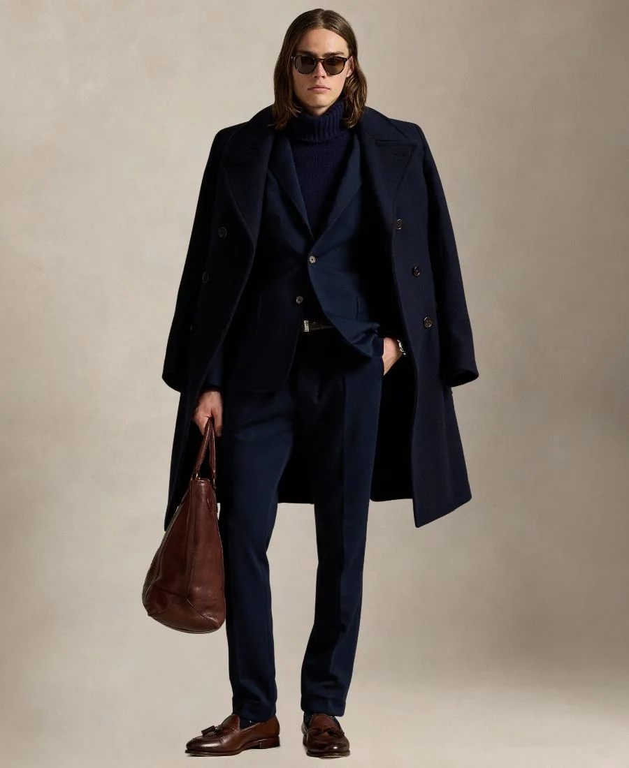 Мужские брюки из двойной вязки Polo Ralph Lauren, aviator темно-синий — фото 2