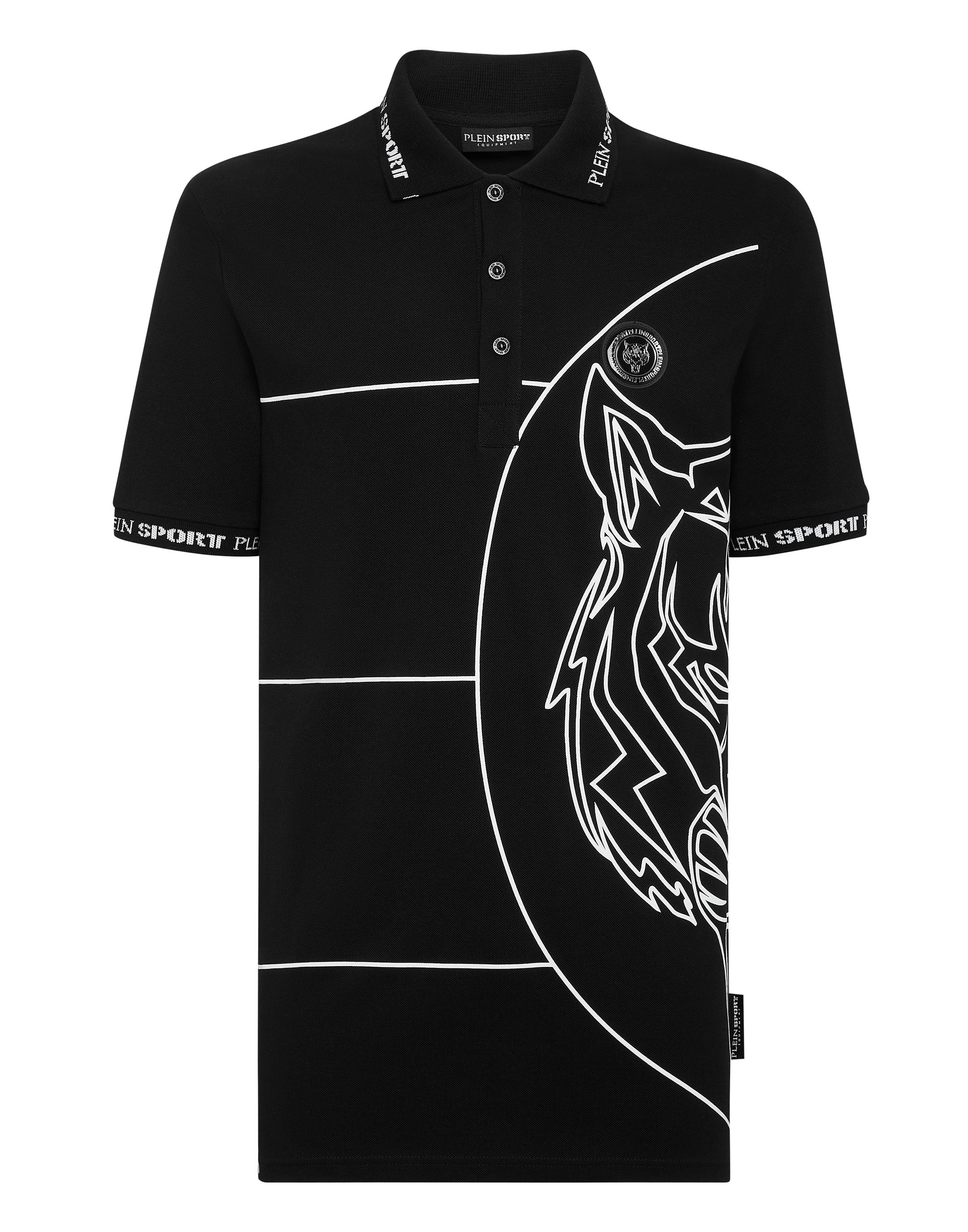 

Рубашка поло SS Tiger PLEIN SPORT, черный/белый
