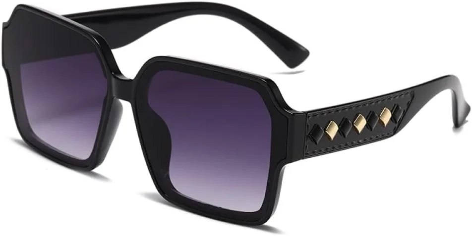 

Солнцезащитные очки большого размера для женщин, винтажные, с градиентным цветовым зеркальным покрытием, ретро, ​​черные, для вождения generic, C1 Gray Black