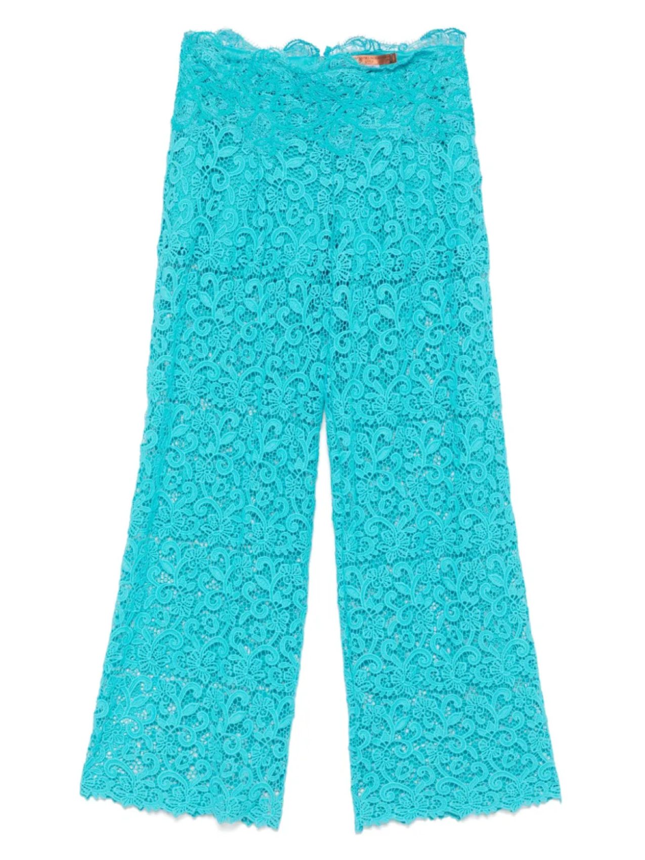 

Брюки с цветочным кружевом Ermanno Scervino, синий