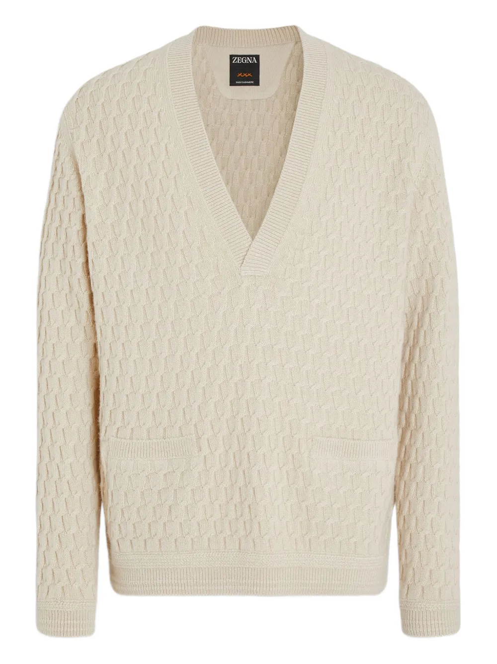 

Джемпер с V-образным вырезом Oasi Zegna, нейтральный