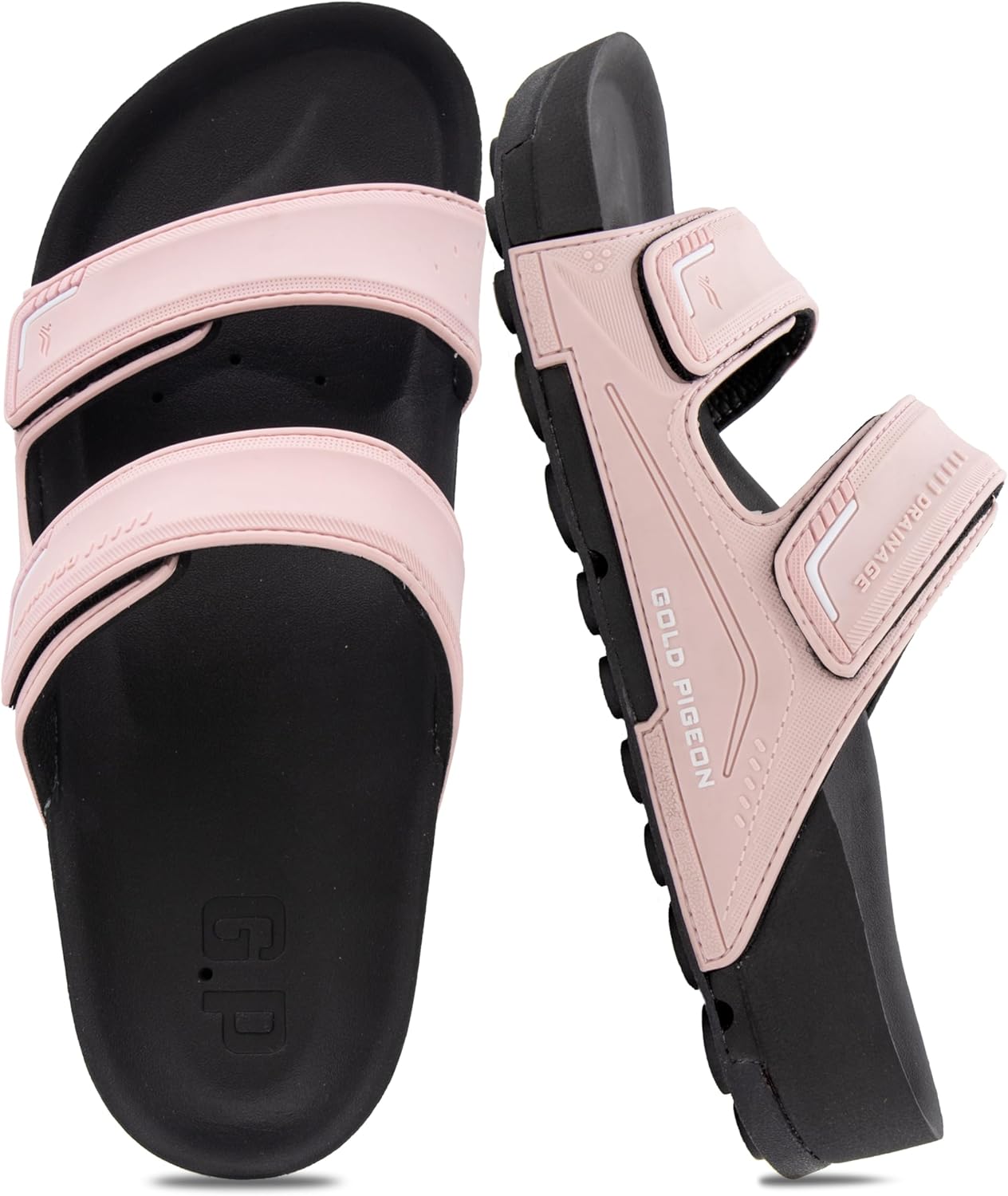 

Сандалии Gold Pigeon Shoes PIRO унисекс с ортопедической стелькой Orthoheel, высокоплотным гелем и подошвой с водоотведением, розовый