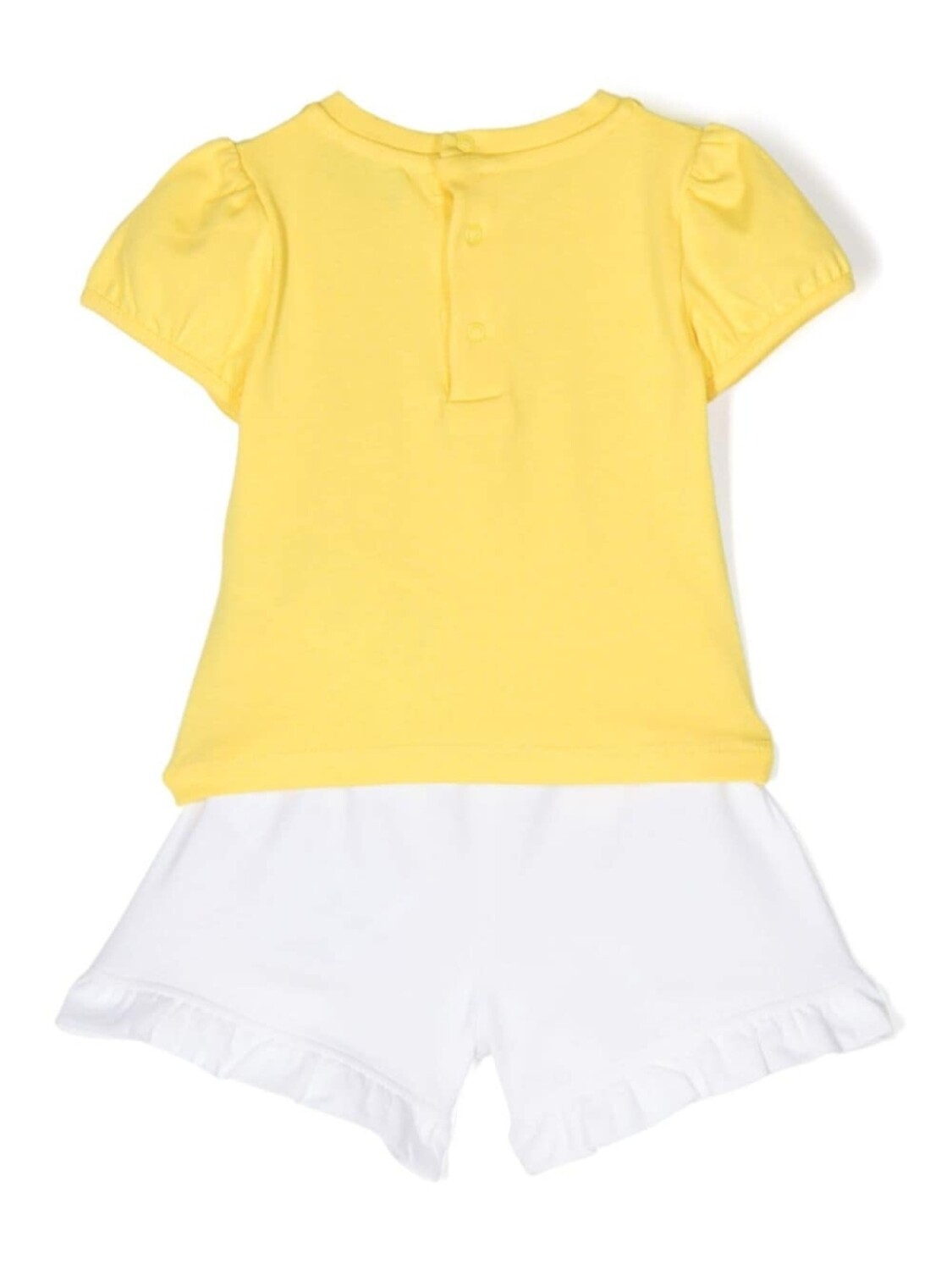 Комплект из топа и шортов с принтом Teddy Bear Moschino Kids, желтый — фото 2