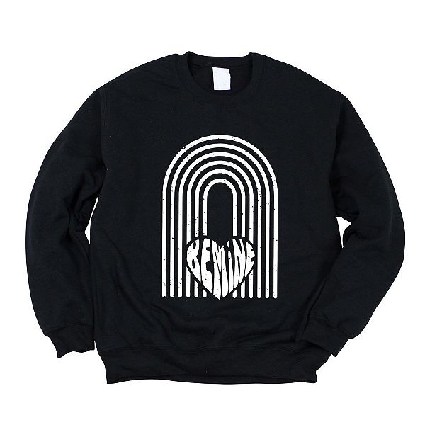 

Свитшот Rainbow be mine с принтом в виде сердца Simply Sage Market, Midnight