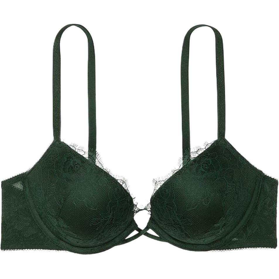 

Victoria's Secret Очень сексуальный бюстгальтер 24 Big Show Collection для женщин из велюра зеленый