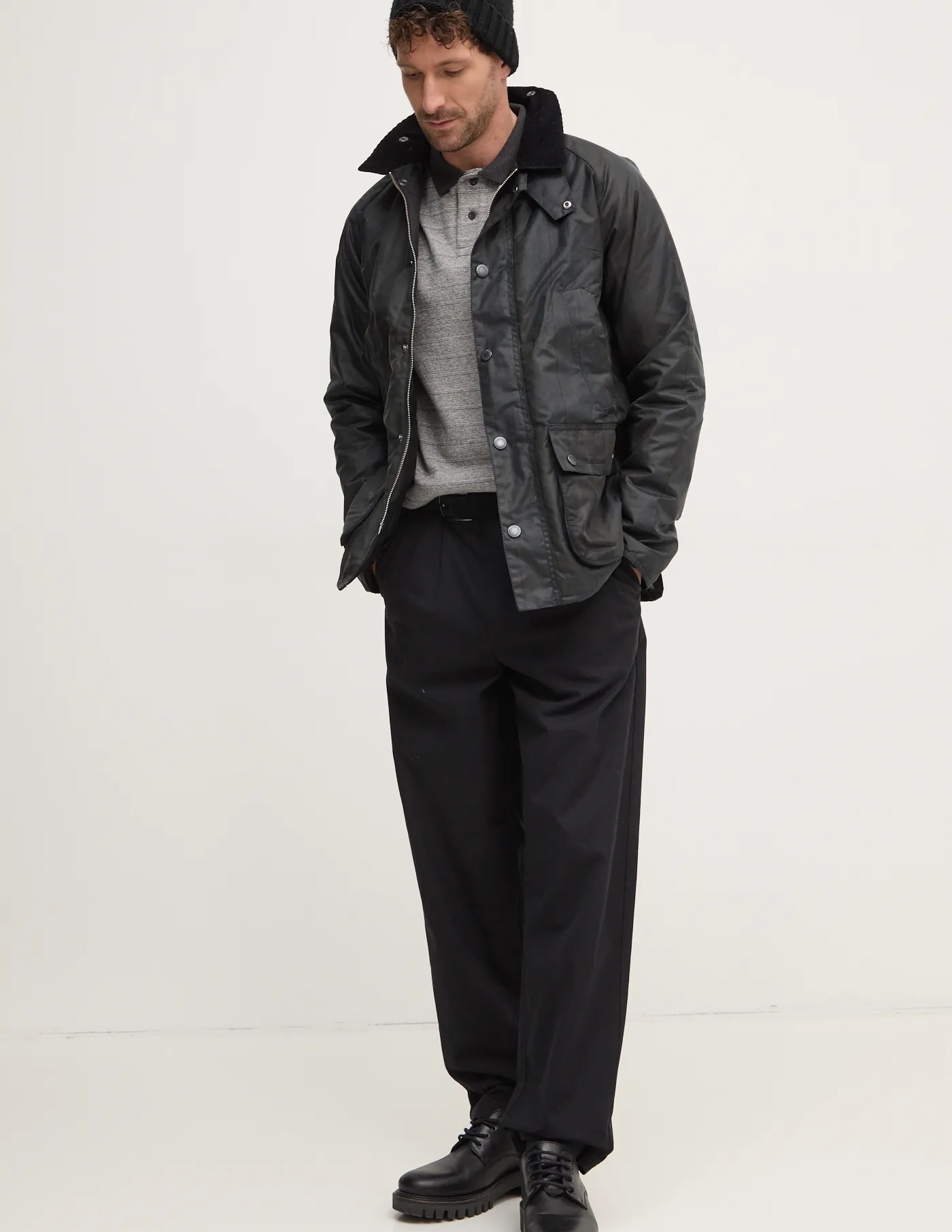 

Хлопковый свитер Barbour, серый