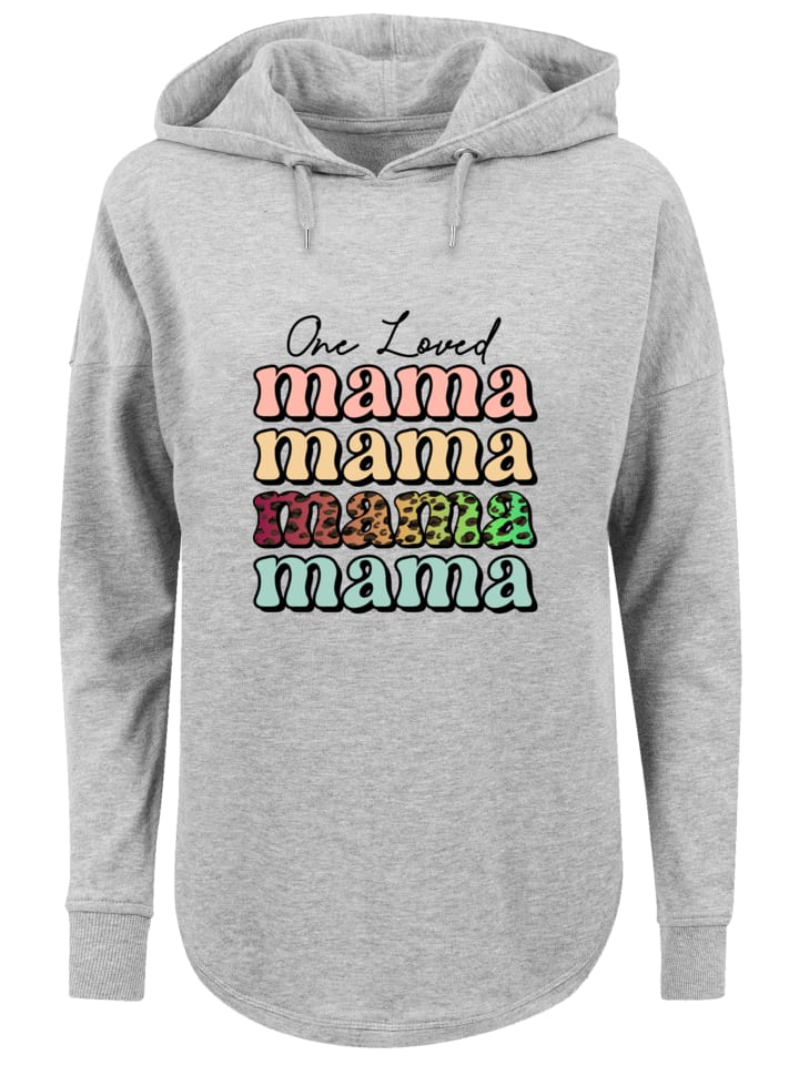 

Толстовка свободного кроя с капюшоном День матери с леопардовым принтом в пастельных тонах серого цвета F4NT4STIC