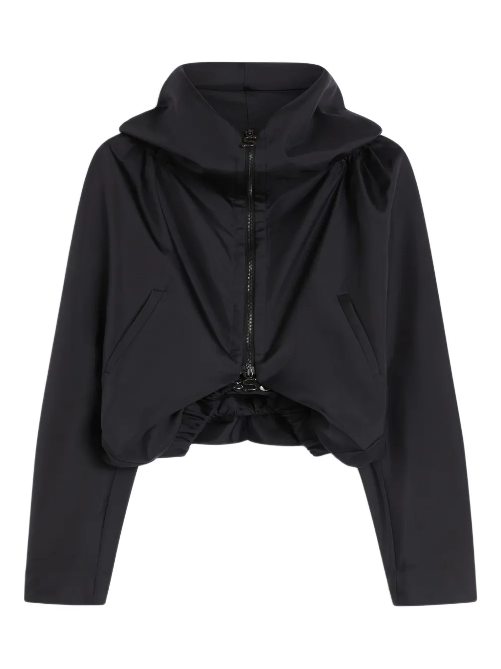 

Шелковая куртка с капюшоном SPORTMAX, черный
