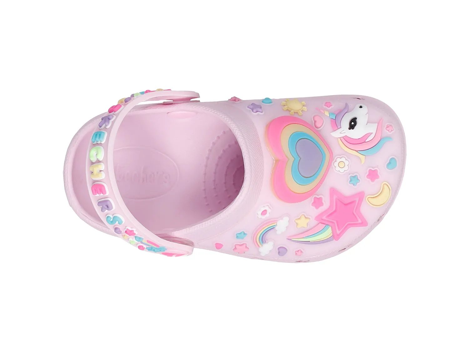 Сабо Skechers Foamies Heart Charmer Girly Land Light-Up Clog - Kids', светло-розовый — фото 3