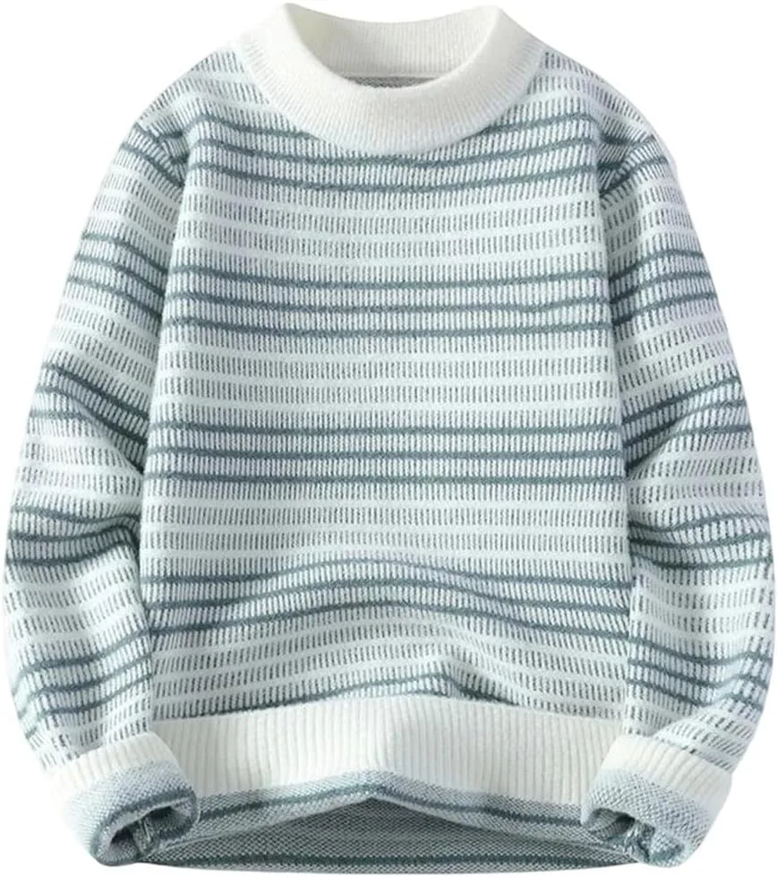 

Мужской свитер Slim Fit в полоску, мягкий и теплый