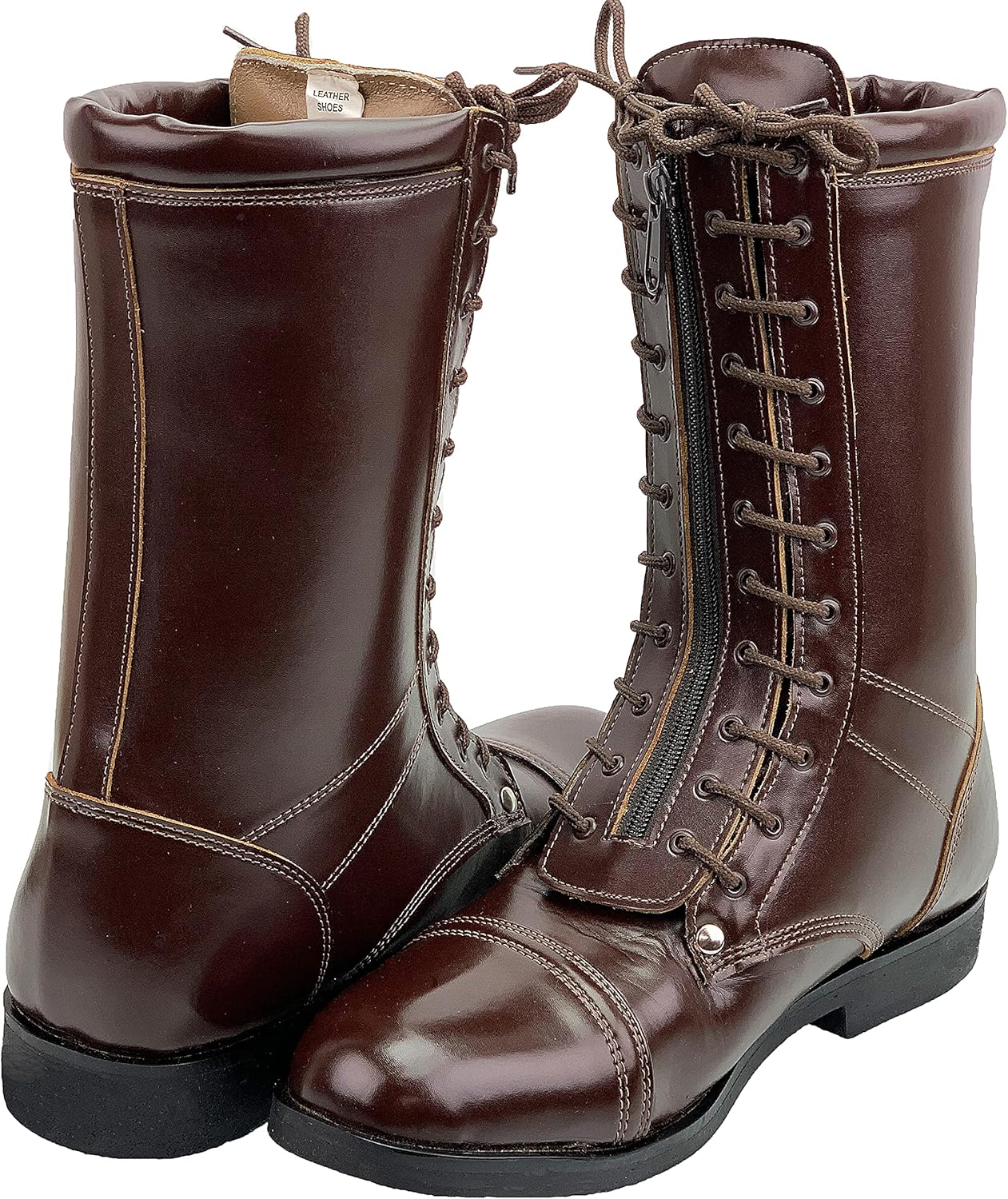 Мужские мотоциклетные кожаные ботинки выше щиколотки Mens Man Dragster Mid Calf, стильные и модные Fammz, коричневый
