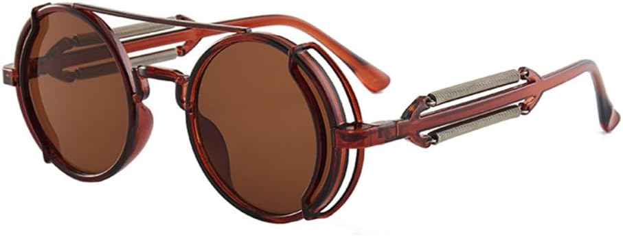 

Овальные солнцезащитные очки из сплава, мужские панк-очки, женские зеркальные солнцезащитные очки, женские очки с защитой от УФ-излучения UV400, размер C2, один размер MTZJH, C2