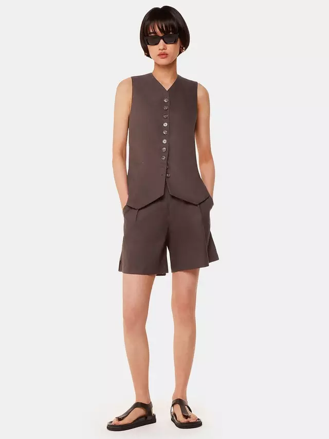 

Шорты Whistles Mila Linen Blend Formal, цвет dark grey