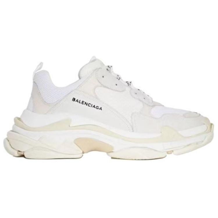 Тройные S низкие повседневные туфли женские белые Balenciaga — фото 2