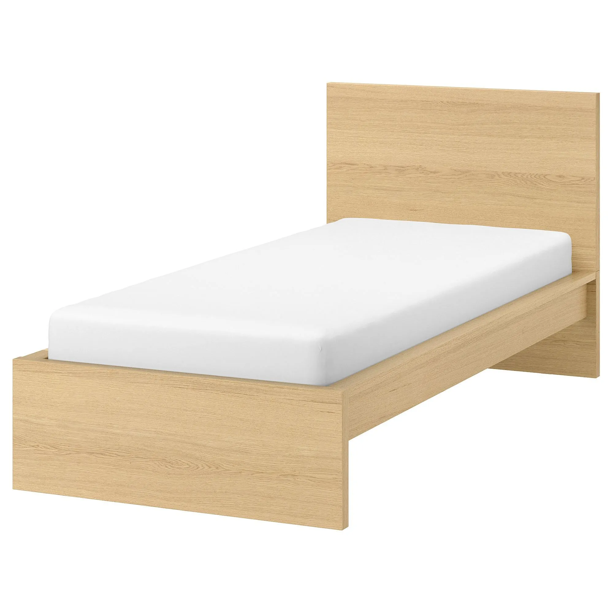 

Односпальная кровать, дубовый шпон, беленый, 90x200 см, MALM/LÖNSET IKEA