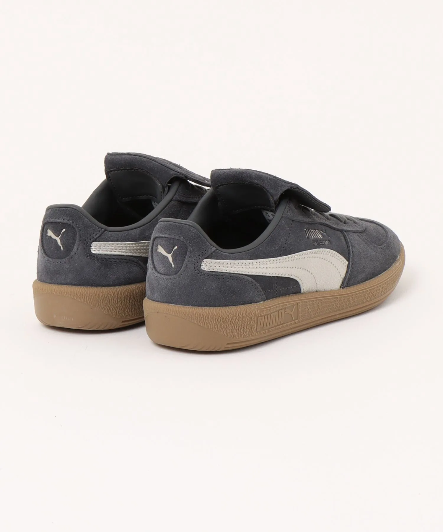 Мужские кроссовки из натуральной кожи Palermo Premium Metallic PUMA серые — фото 2