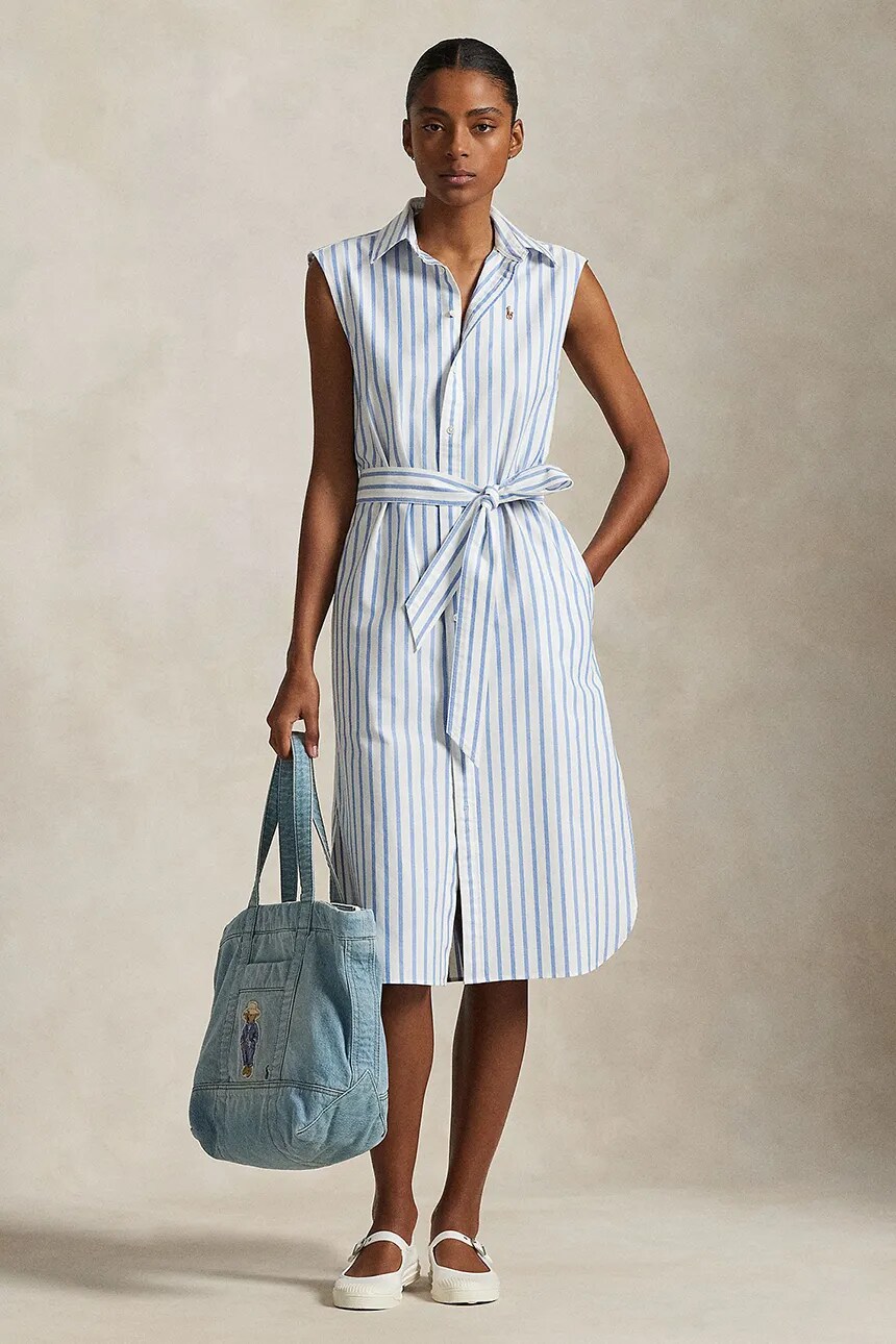

Платье из хлопка Polo Ralph Lauren, синий