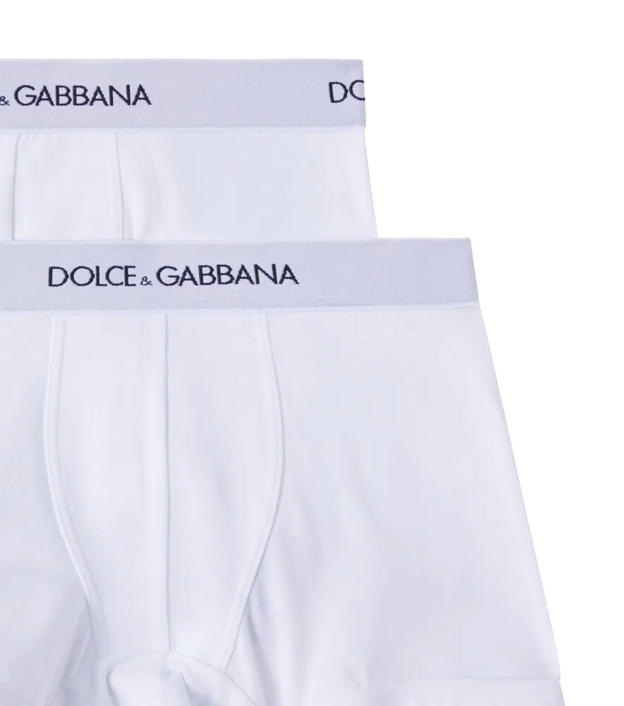 Комплект из 2 боксеров из смесового хлопка Dolce&Gabbana Kids, белый — фото 3