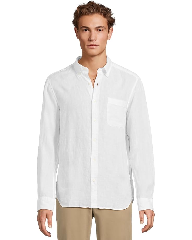 

Рубашка Vineyard Vines Surfside Solid Linen Shirt, цвет White Cap