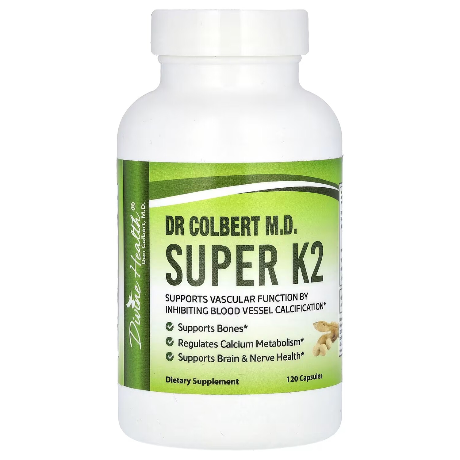 

Добавка Divine Health Dr Colbert MD Super K2, 120 капсул
