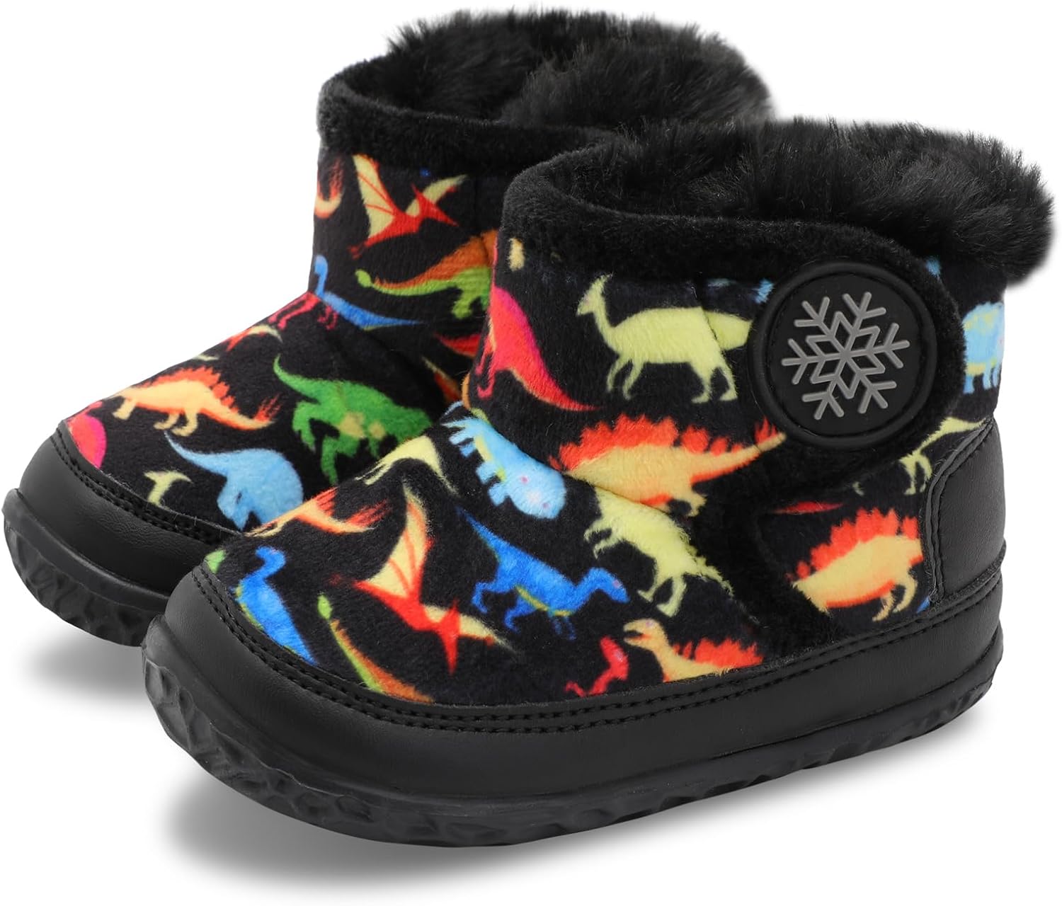 

L-RUN Детские ботиночки для малышей, мальчиков и девочек, высокие ботинки для маленьких детей, зимняя обувь для дома и улицы, теплые ботинки, Dinosaur