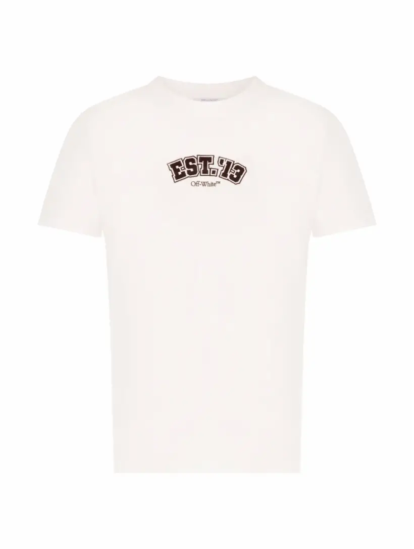 

Хлопковая футболка с логотипом Off-White, белый