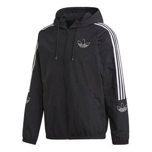 

Куртка adidas originals Casual Sports Zipper Hooded Jacket Black, черный