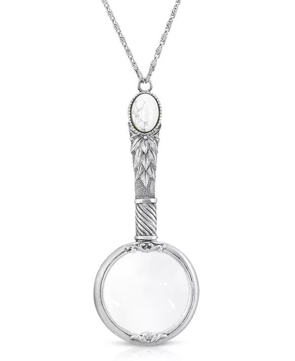 

Подвеска-Лупа из белого говлита золотистого оттенка, 30 дюймов 2028, silver