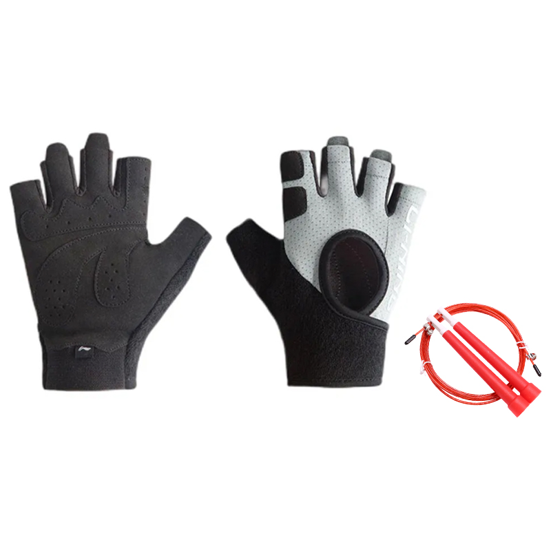 

Фитнес-перчатки Li-Ning, li-ning glove starry черный+steel wire jump rope красный