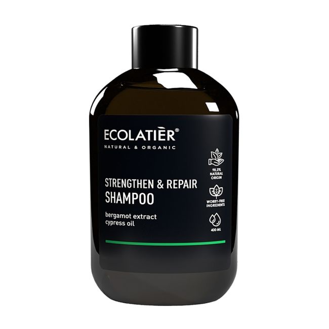 

Укрепляющий и восстанавливающий шампунь для волос Ecolatier, 400 мл