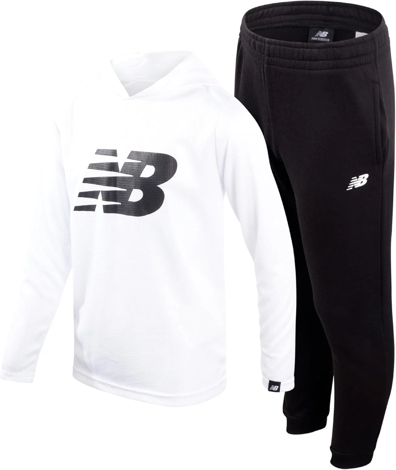 Детский спортивный костюм New Balance, 2 предмета, белый/черный