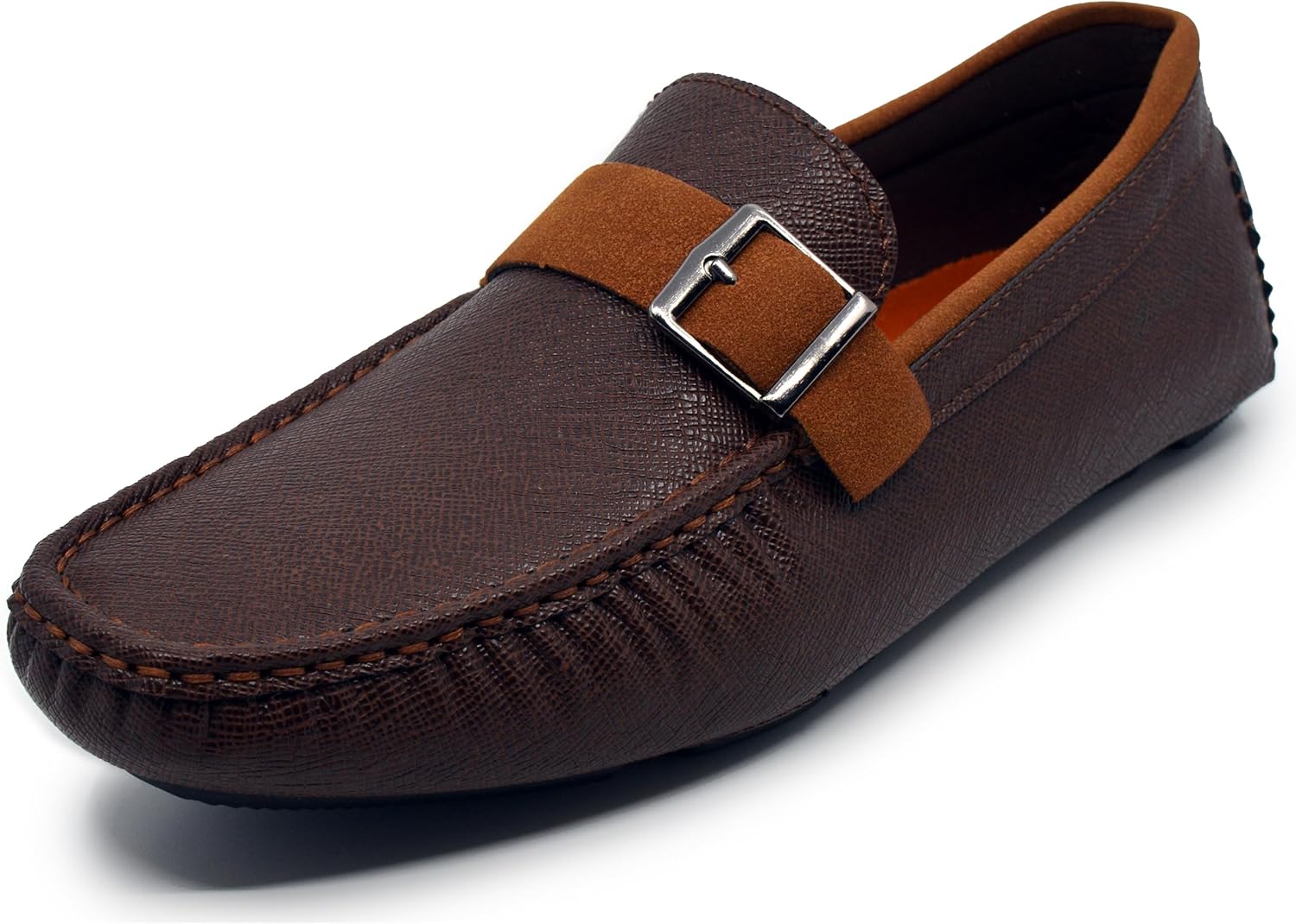 

Мужские лоферы с пряжкой и битом AKADEMIKS с амортизирующей стелькой из памяти формы, коричневый