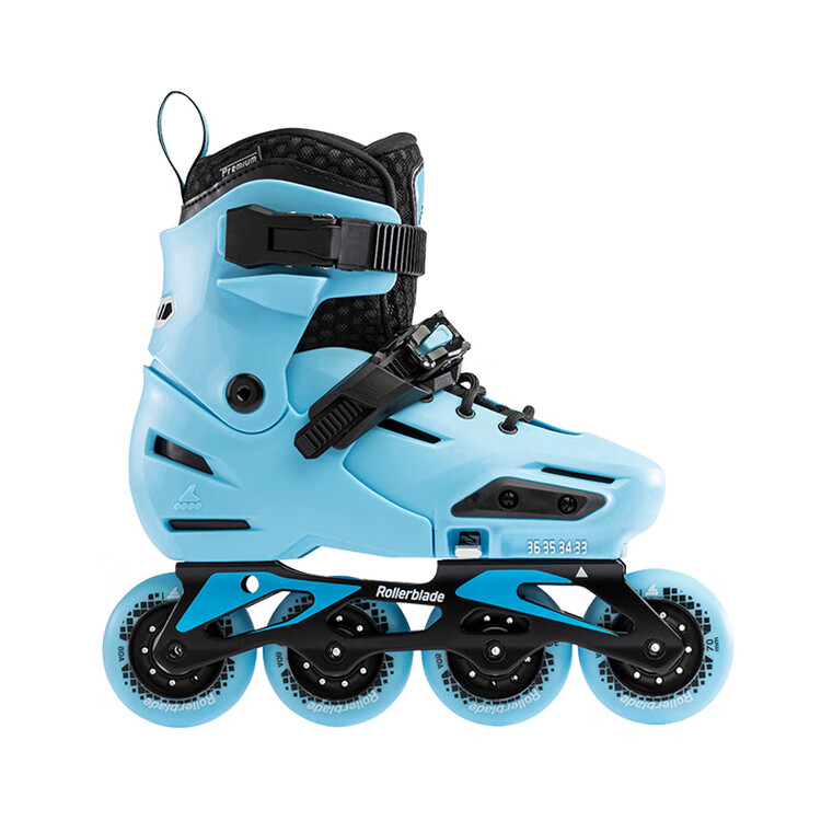

RollerBlade Детские роликовые коньки для девочек, регулируемые, для начинающих, светло-синий/черный, размер S (29-32 см)