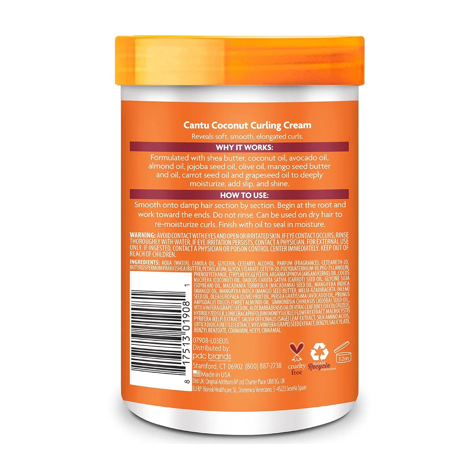Крем для укладки кудрей CANTU Coconut Curling Cream для натуральных волос, 758 мл Cantu — фото 2