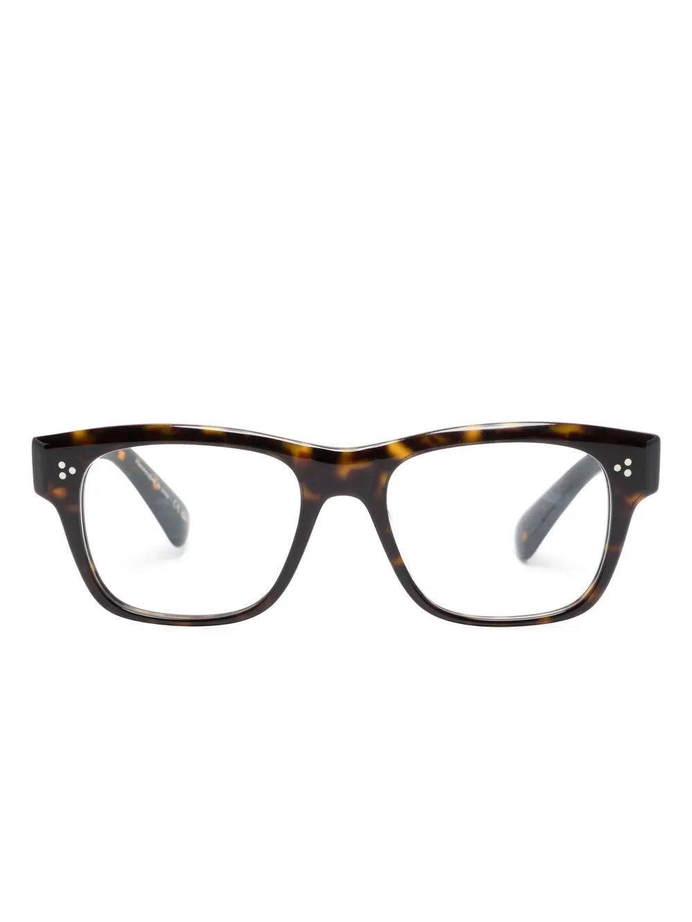 

Очки Birrel в квадратной оправе Oliver Peoples, коричневый