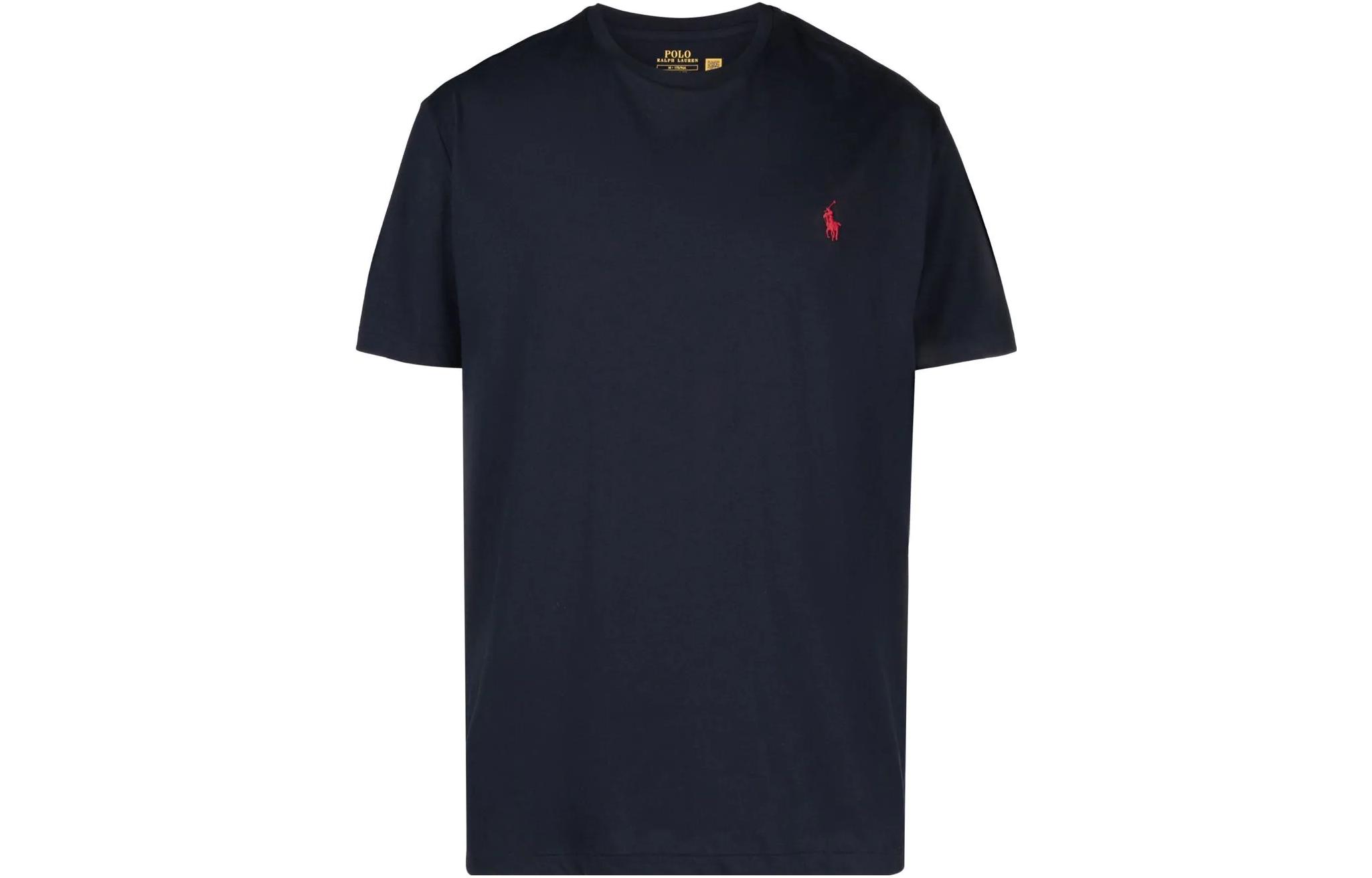 Классическая футболка с коротким рукавом и круглым вырезом Polo Ralph Lauren, морской синий — фото 2